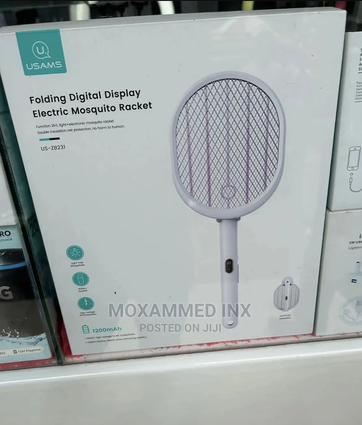 Folding Digital Electric Mosquito Racket