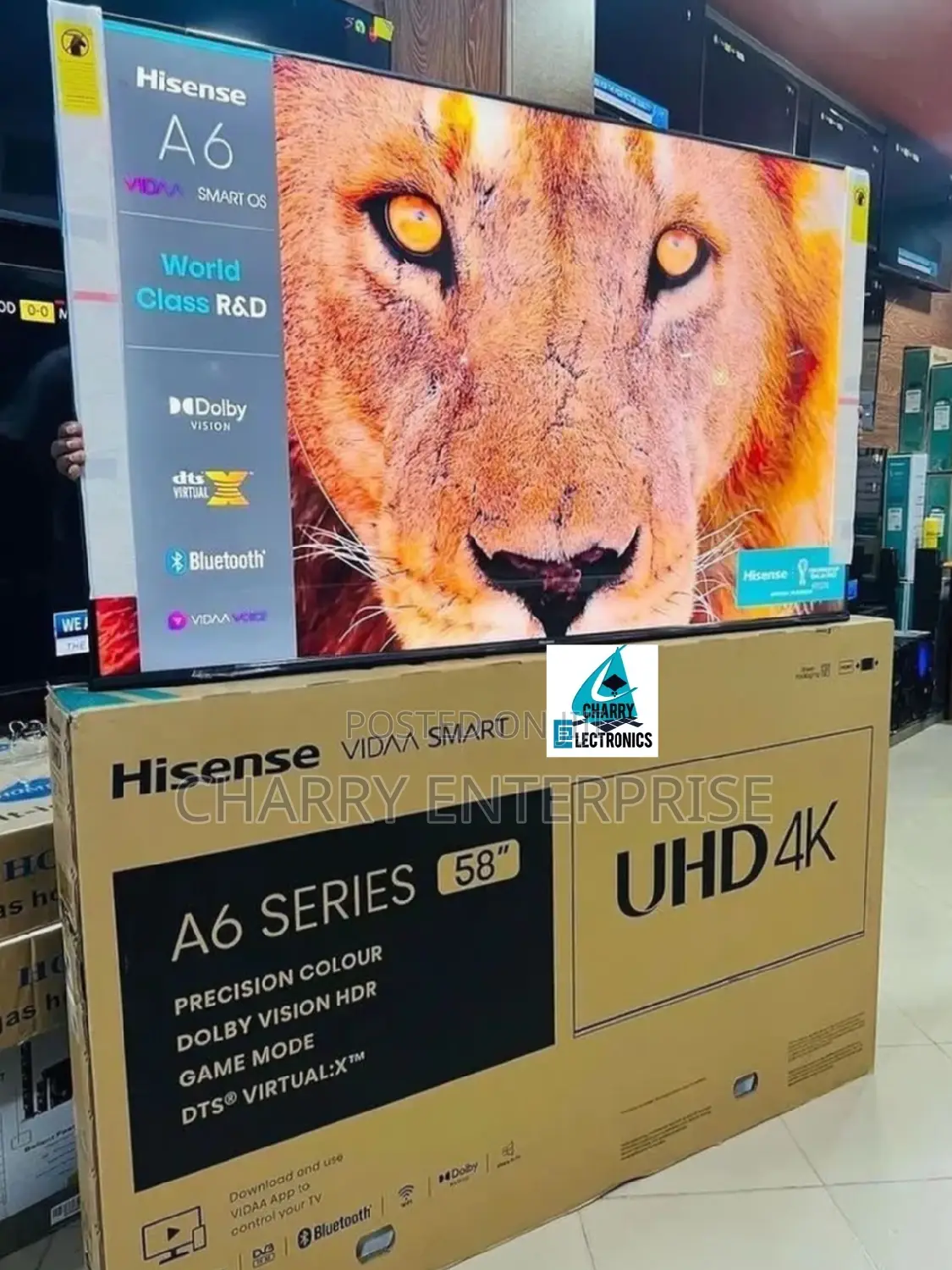 Hisense Smart Uhd A6 Series'58" Inch Bluetootth