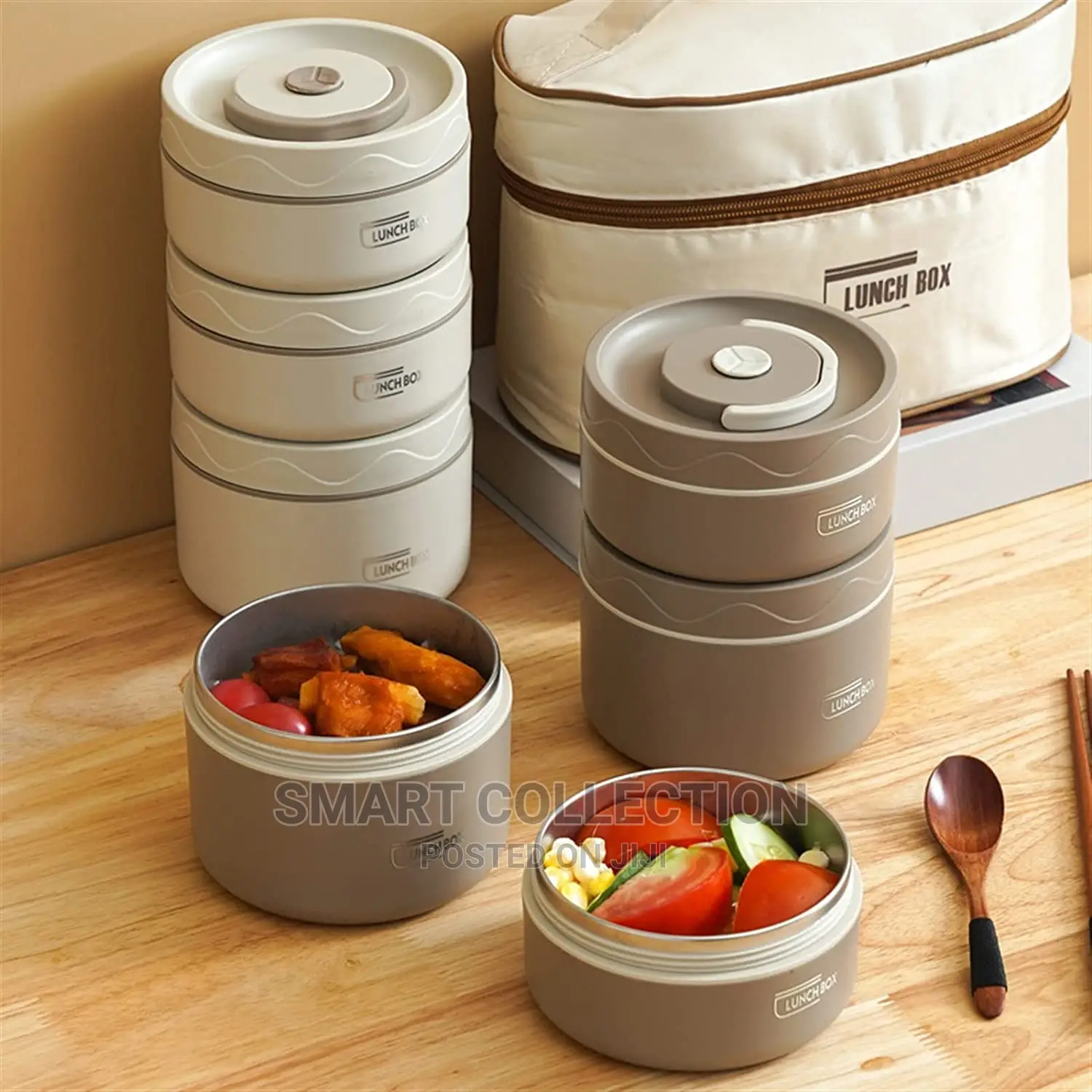 Portable Insulated Thermal Lunch Box Containers Set