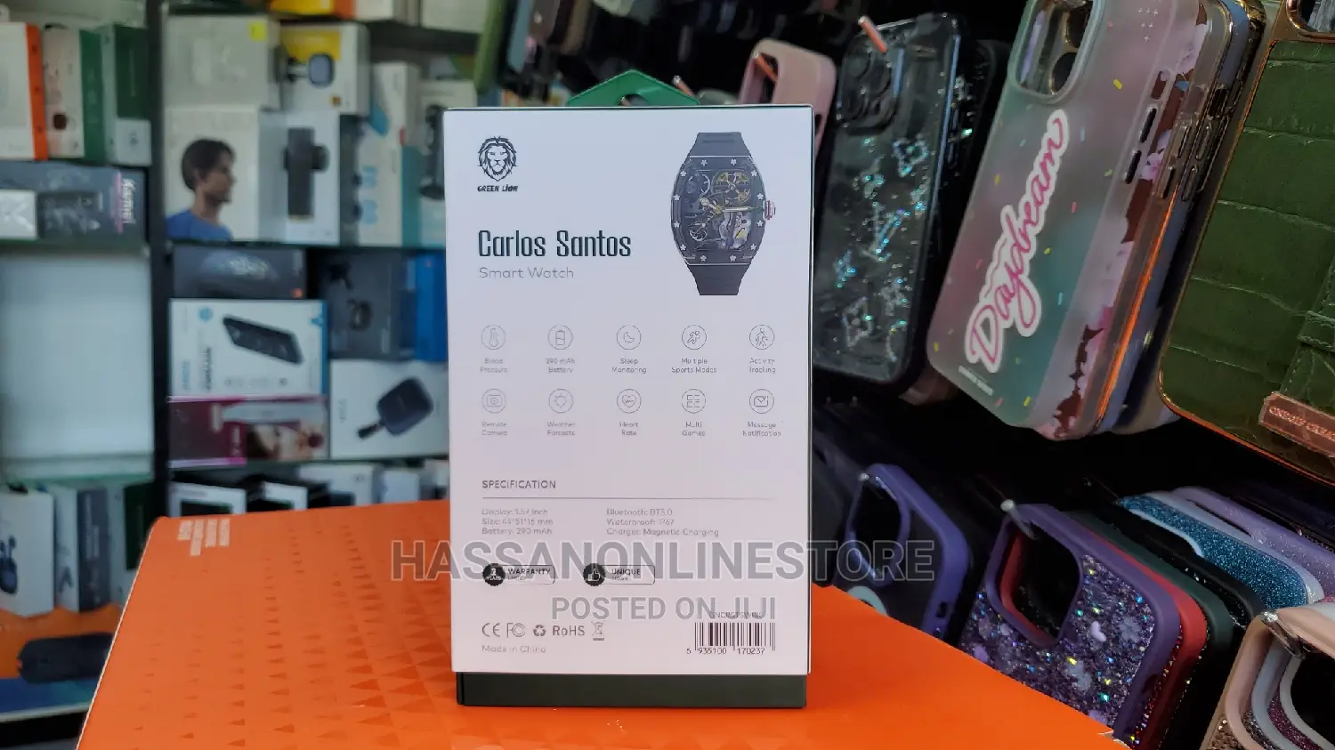 Green Lion Carlos Santos Smartwatch - Black