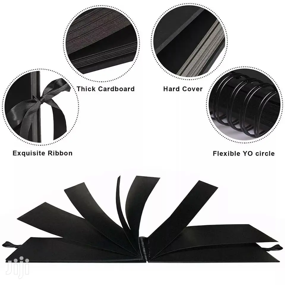 Photo Albums 80 Black Pages Memory Books, A4 Craft Paper DIY