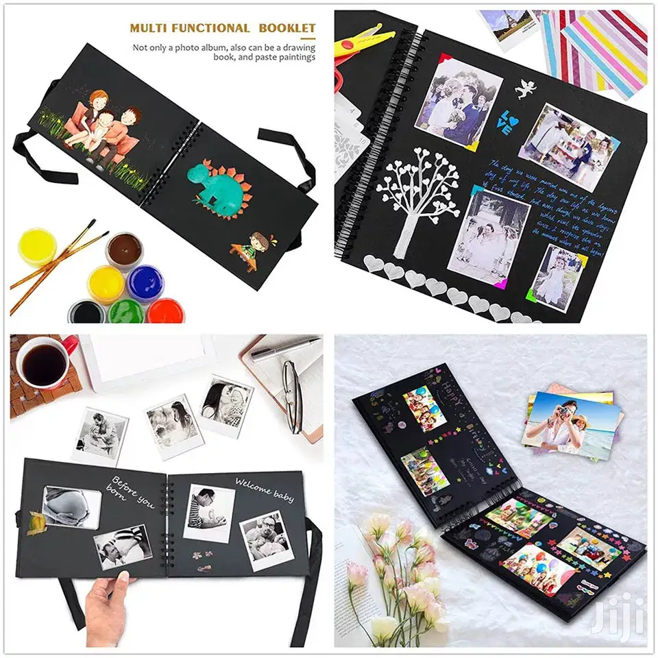 Photo Albums 80 Black Pages Memory Books, A4 Craft Paper DIY