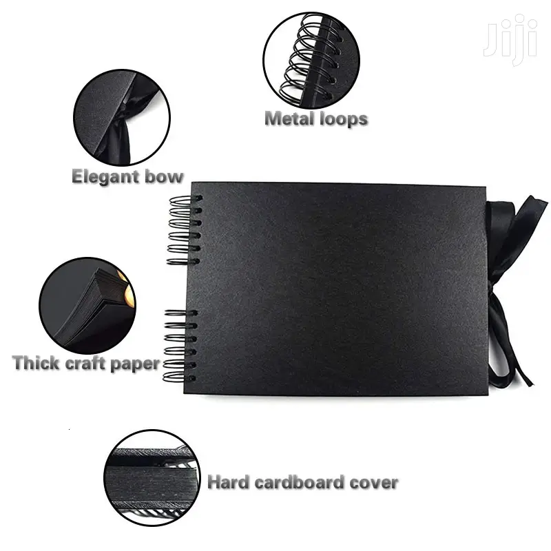 Photo Albums 80 Black Pages Memory Books, A4 Craft Paper DIY