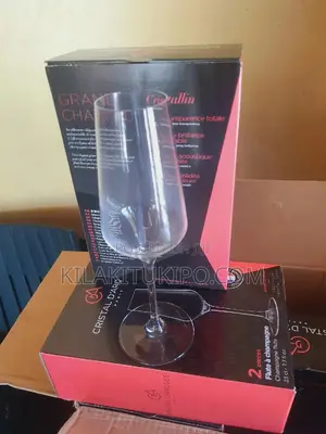 Crystal Glass for Flute Champagne Made in Paris