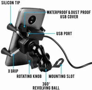 USB Charging Phone Holder for Motorcycle