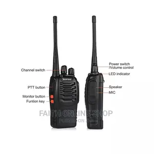 Baofeng BF-888S Walkie Talkie Radio Call (2pcs)