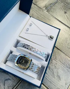 A Set of Watch, Bracelet, Earrings and Necklace