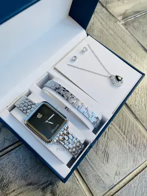 A Set of Watch, Bracelet, Earrings and Necklace