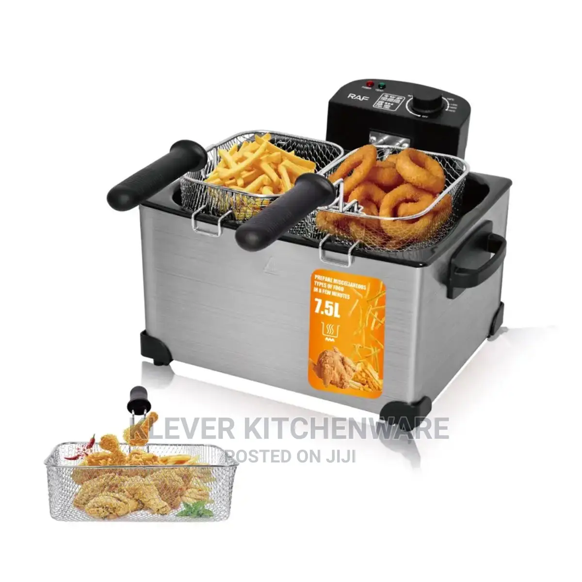 RAF 7.5litres Double Deep Fryer