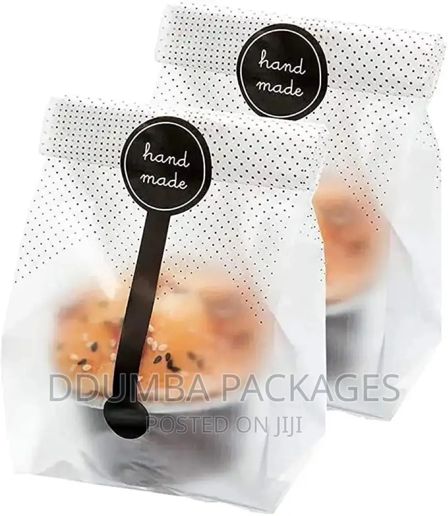 Translucent Plastic Foodbags for Bites Snacks(50 Sticker PCS