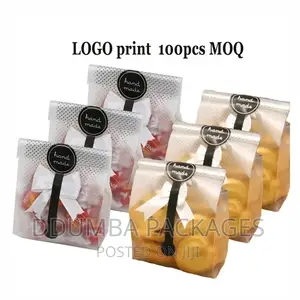 Translucent Plastic Foodbags for Bites Snacks(50 Sticker PCS