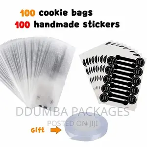 Translucent Plastic Foodbags for Bites Snacks(50 Sticker PCS