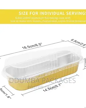 Aluminium Foil Rectangular Containers Per 20pcs