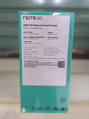 New Infinix Note 30 256 GB Black