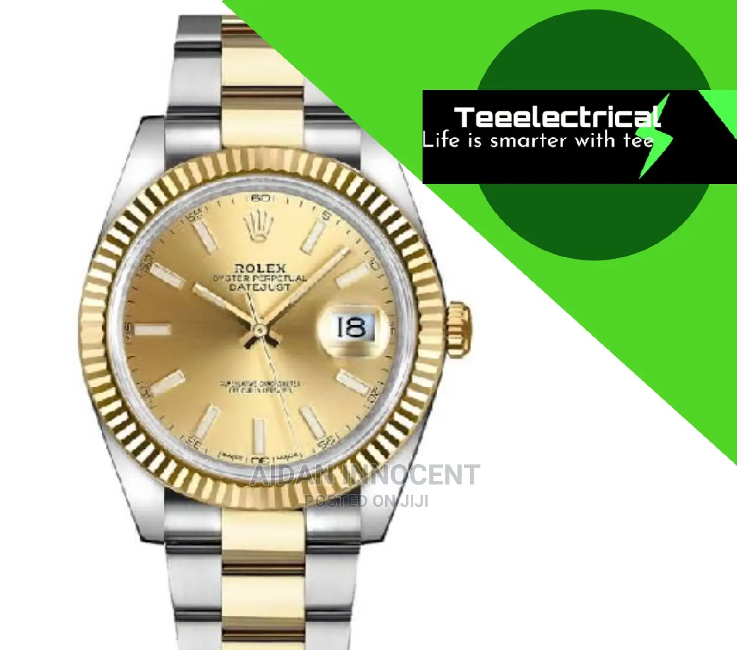 Watch Rolex-Silver Gold Strip