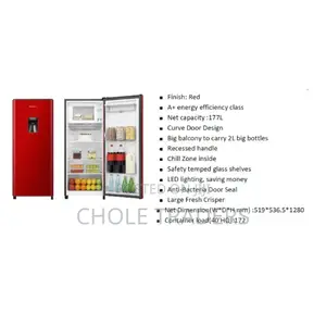 177 Liters Single Curve Door Fridge