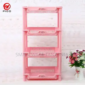 4 Layer Plastic Multi-Purpose Kitchen Storage Basket Rack