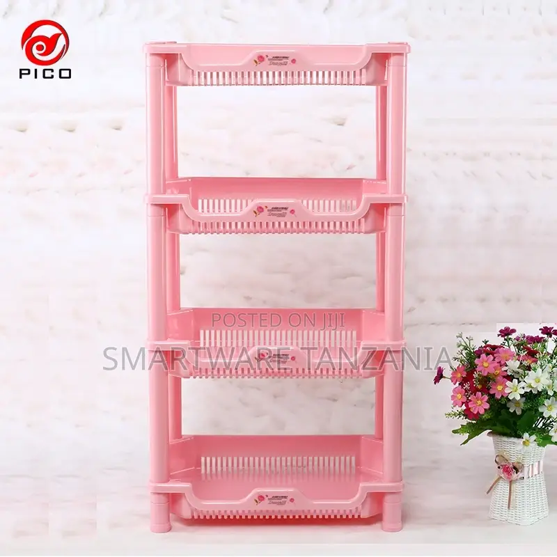 4 Layer Plastic Multi-Purpose Kitchen Storage Basket Rack