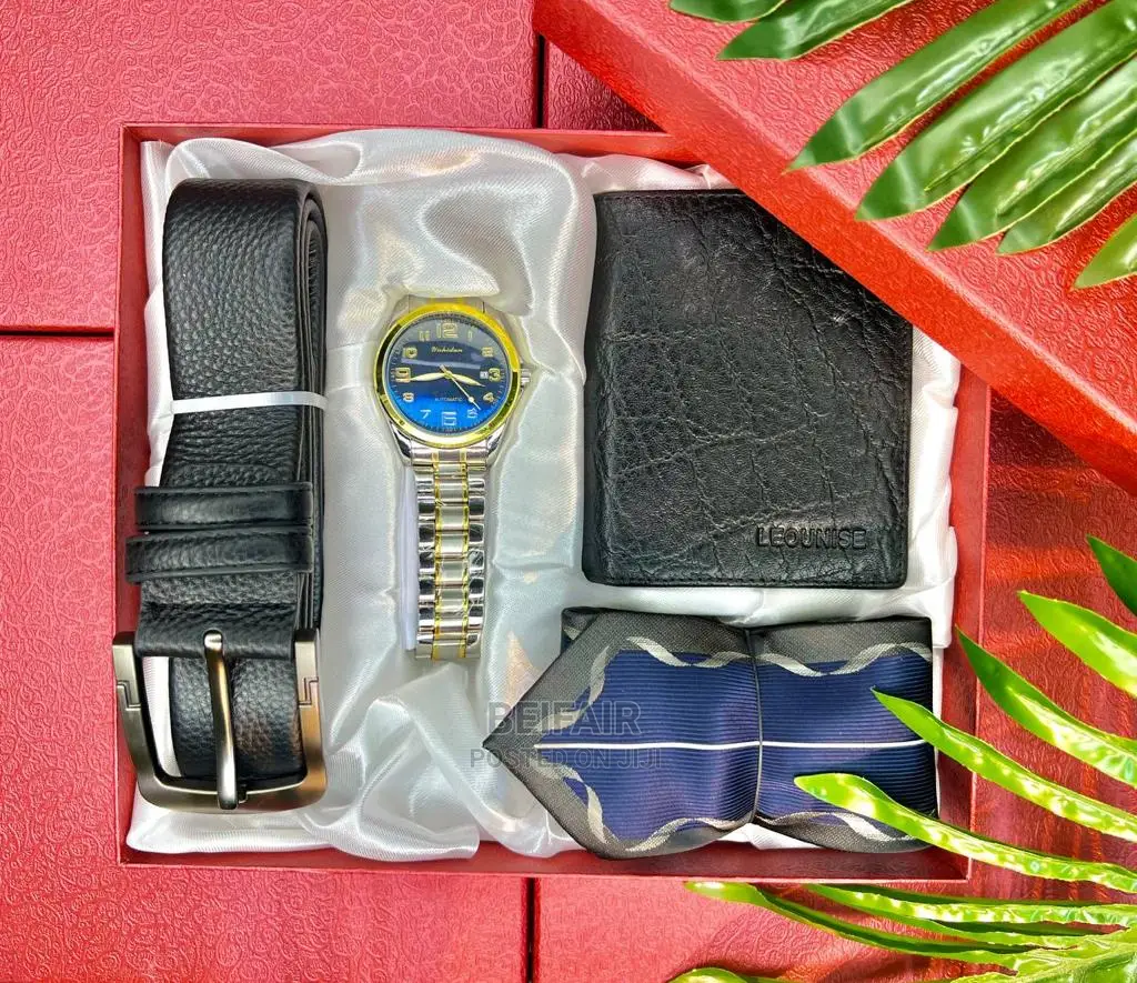 Set Ya Mkanda | Wallet | Saa | Tai | Belt | Watch | Tie |