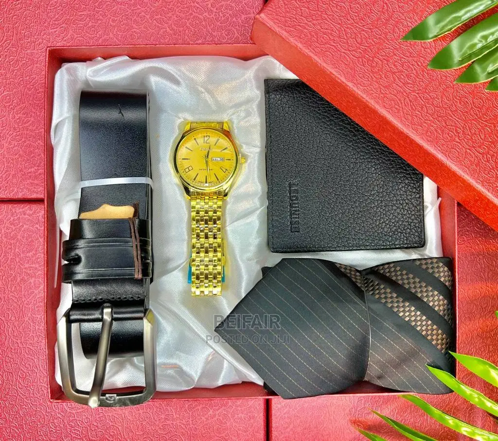 Set Ya Mkanda | Wallet | Saa | Tai | Belt | Watch | Tie |
