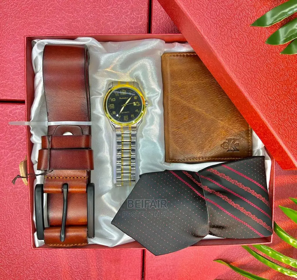 Set Ya Mkanda | Wallet | Saa | Tai | Belt | Watch | Tie |