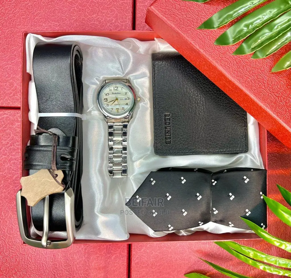 Set Ya Mkanda | Wallet | Saa | Tai | Belt | Watch | Tie |