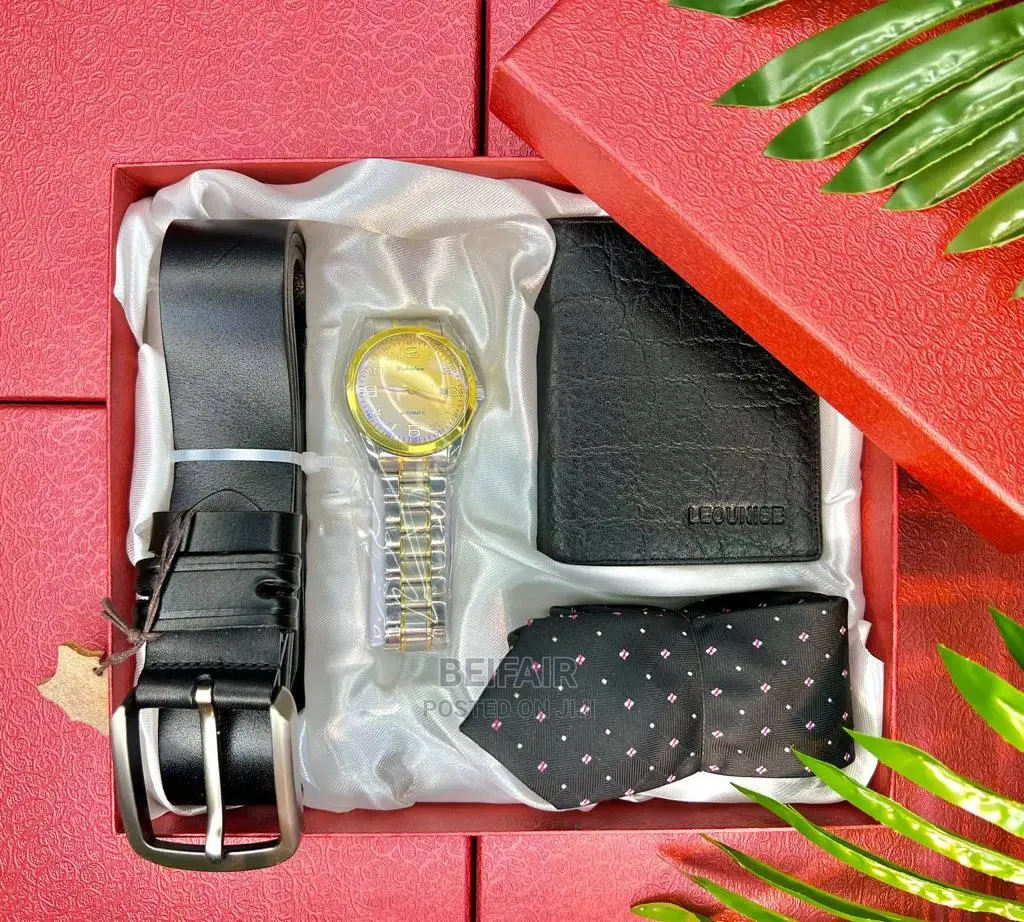 Set Ya Mkanda | Wallet | Saa | Tai | Belt | Watch | Tie |