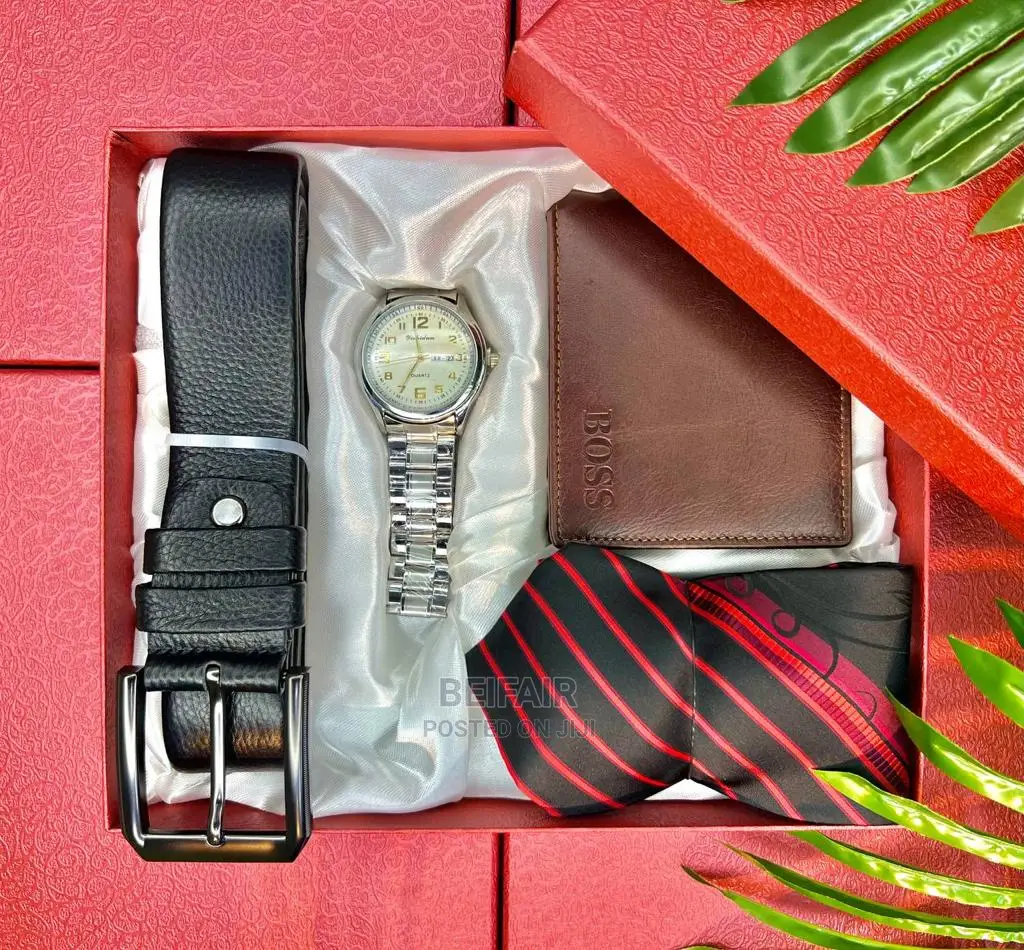 Set Ya Mkanda | Wallet | Saa | Tai | Belt | Watch | Tie |