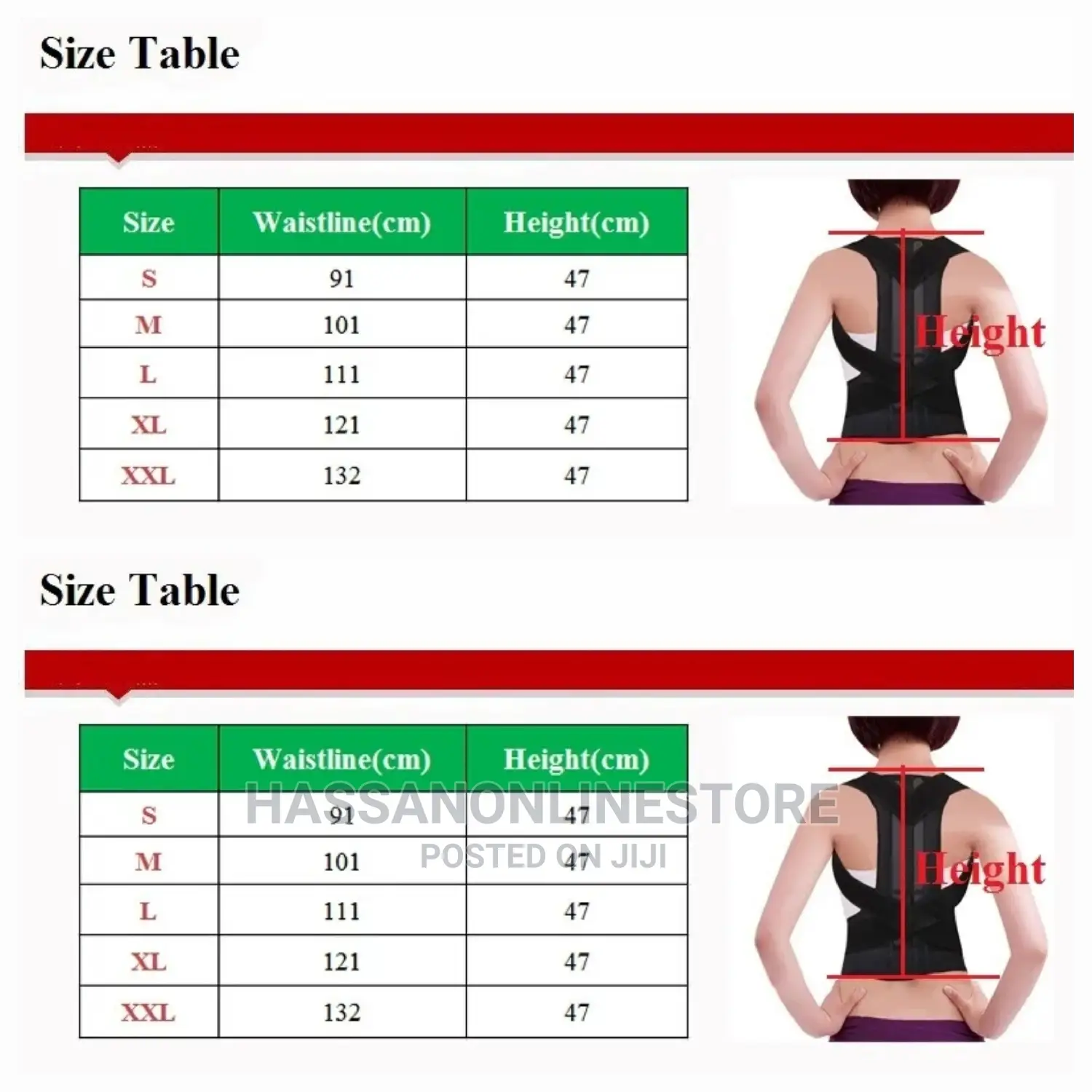 Adjustable Back Posture Corrector Support Brace Belt