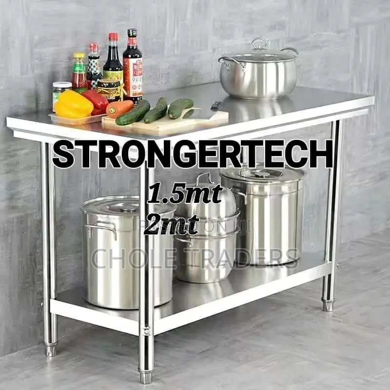 2-Meters Length Stainless Steel Working Table
