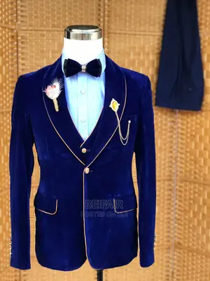 Blue Valvet Suit| Wedding| Men's Suit| Suti Za Kiume| Velvet