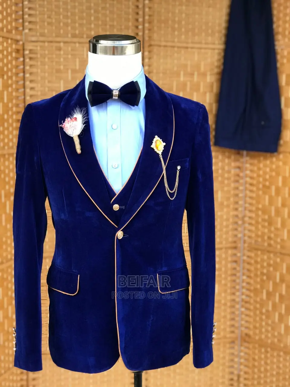 Blue Valvet Suit| Wedding| Men's Suit| Suti Za Kiume| Velvet