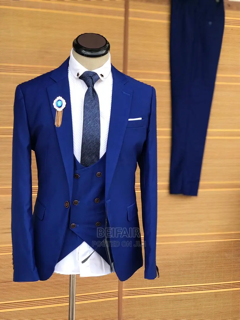 Suti Za Kiume | Wedding|Blue |Men's| Official| Standard Suit