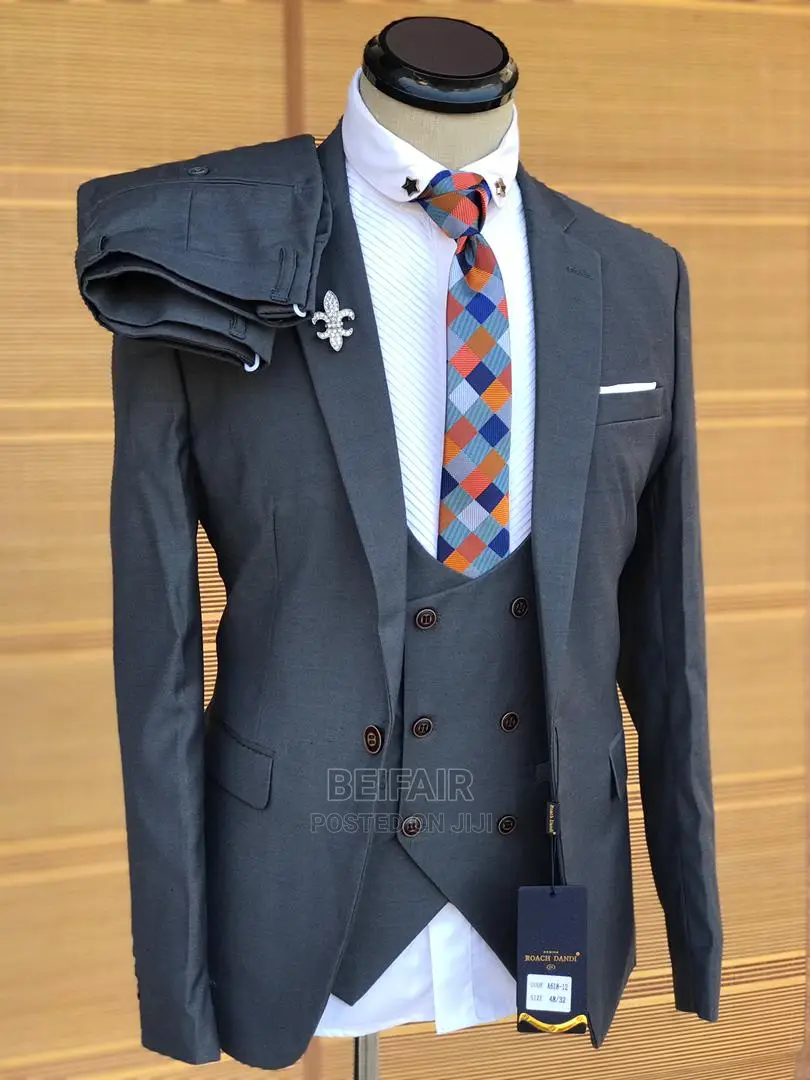 Suti Za Kiume| Men's | Wedding| Official| Charcoal Gray