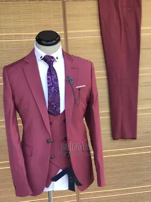 Maroon Men's Suit | Suti Za Kiume | Wedding| Official Suits