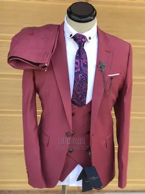 Maroon Men's Suit | Suti Za Kiume | Wedding| Official Suits