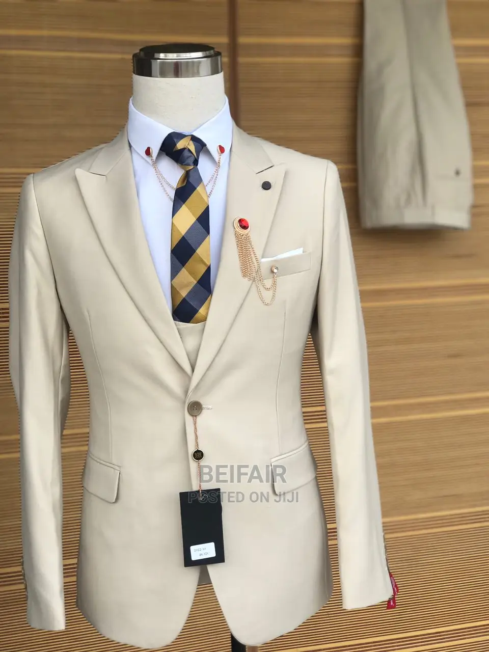 Suti Za Kiume | Men's| Cream| Kaki | Official| Wedding Suit