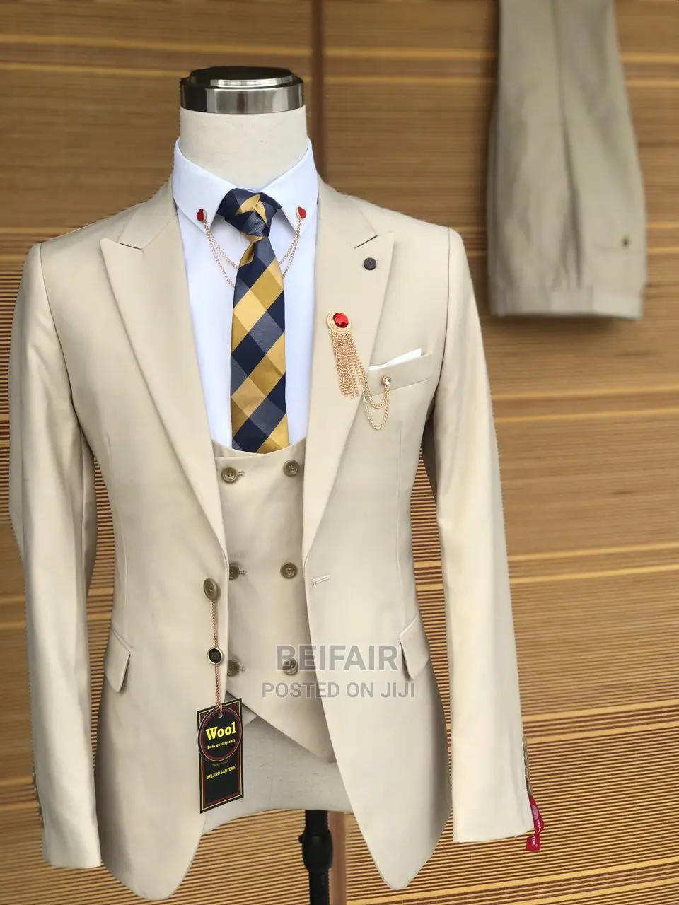 Suti Za Kiume | Men's| Cream| Kaki | Official| Wedding Suit