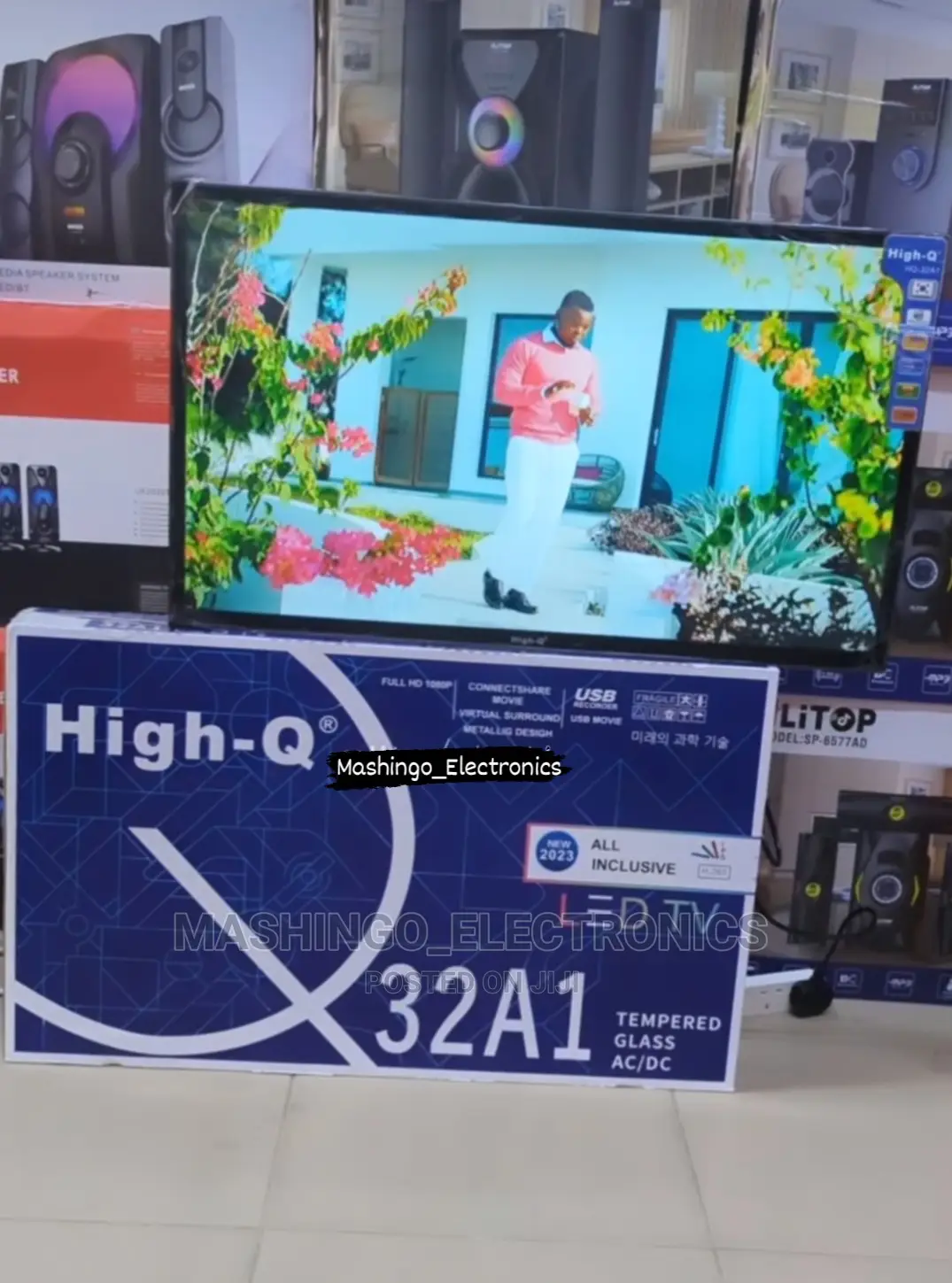 High-Q 32inch Tv Double Glass