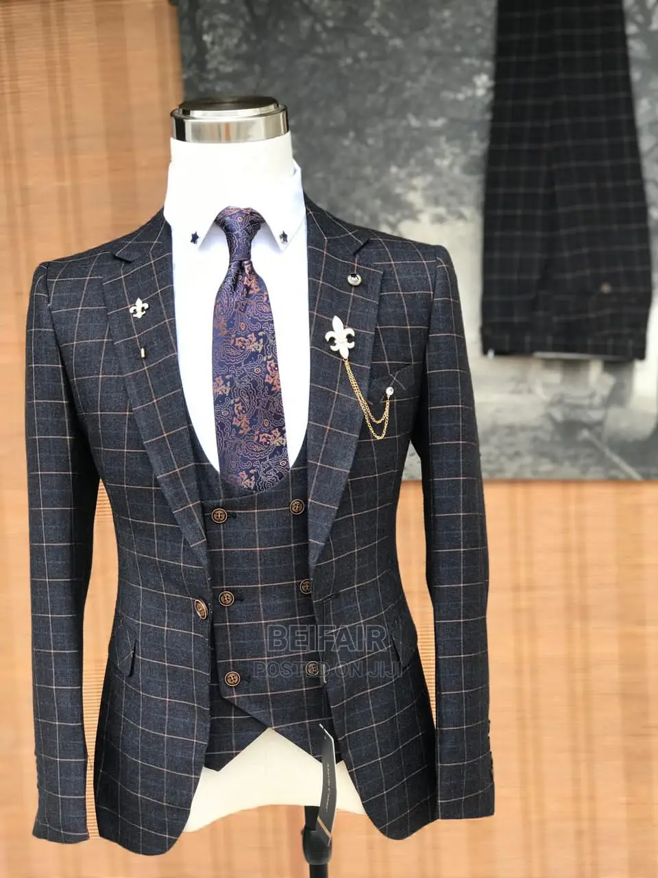 Men's Suits| Suti Za Kiume | Draft Suits | Blue | Black