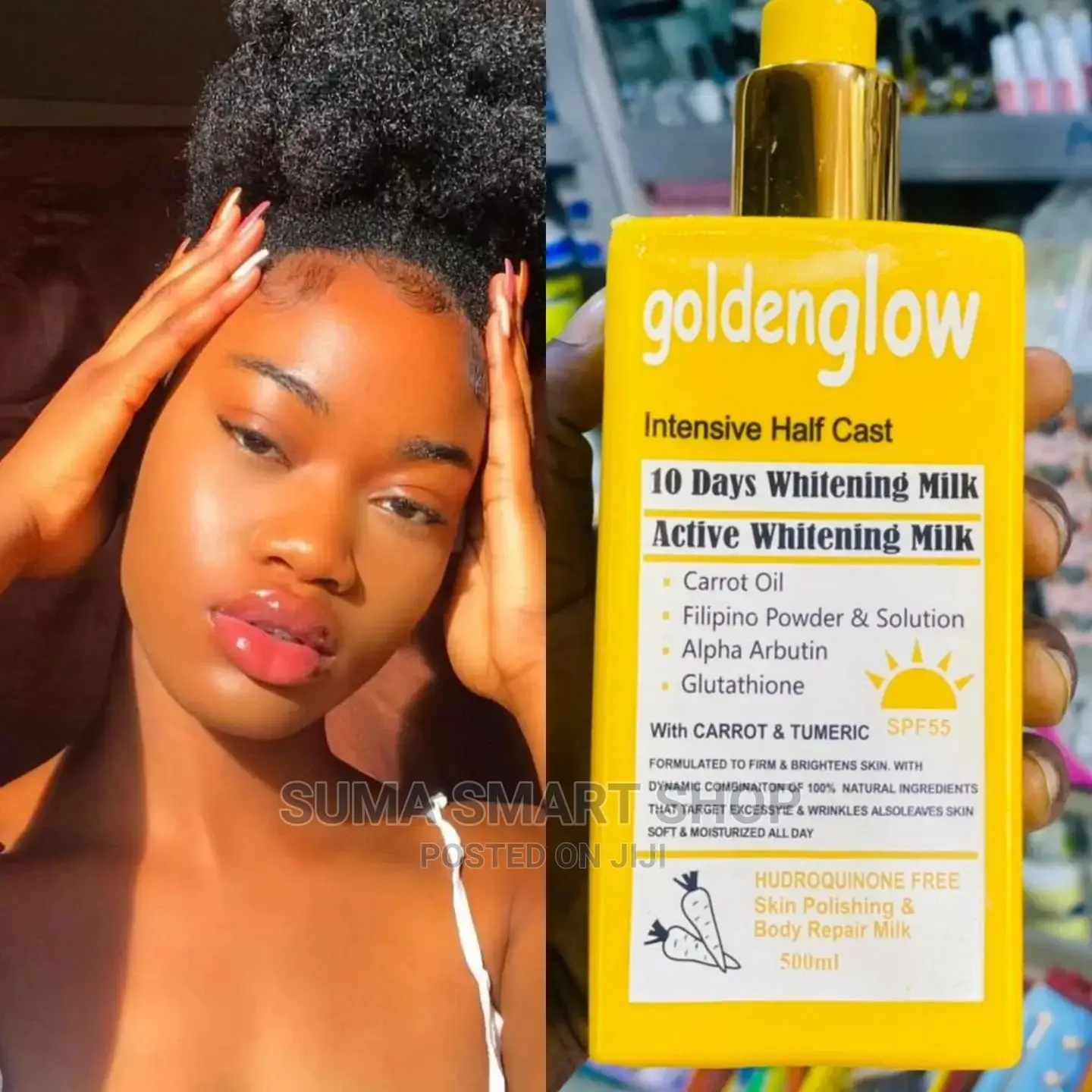 GOLDEN GLOW Half Cast Whitening Milk .