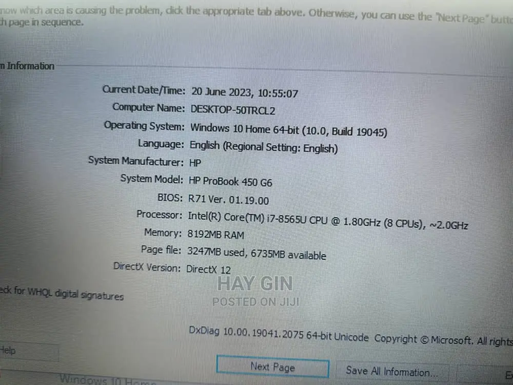 New Laptop HP ProBook 450 8GB Intel Core I7 SSD 512GB