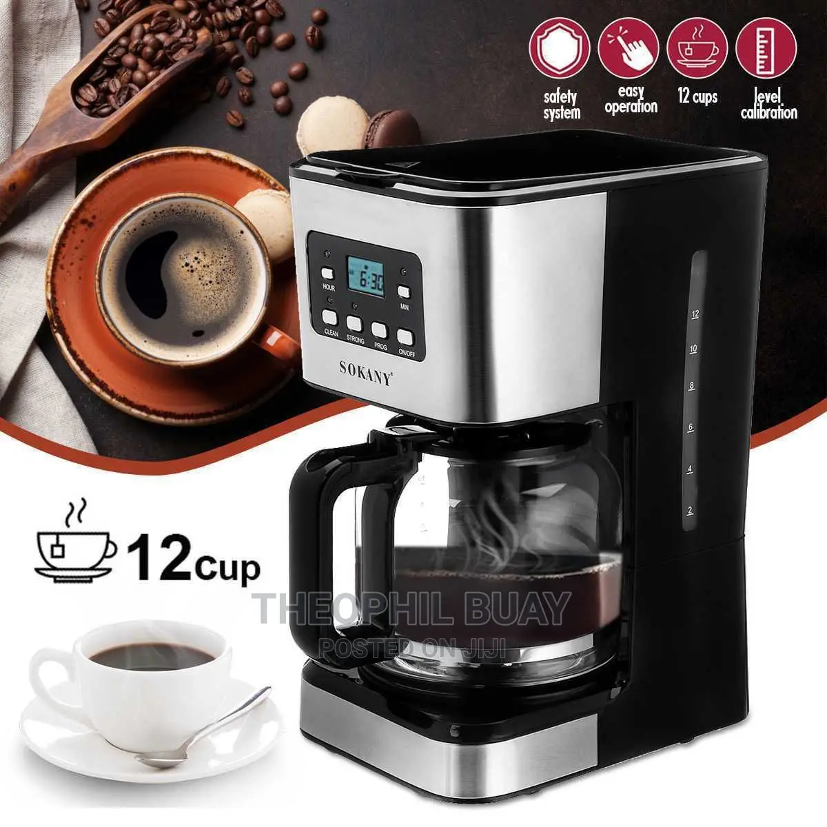 Sokany 12cups Capacity Coffee Maker