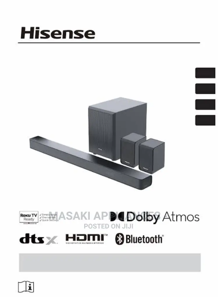 Hisense AX5100G Soundbar 5.1ch 340W Dobly Wireless Subwoofer