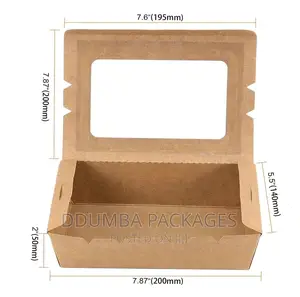 Kraft Brown Food Boxes(Disposable Kraft Papers) Per 50 PCS
