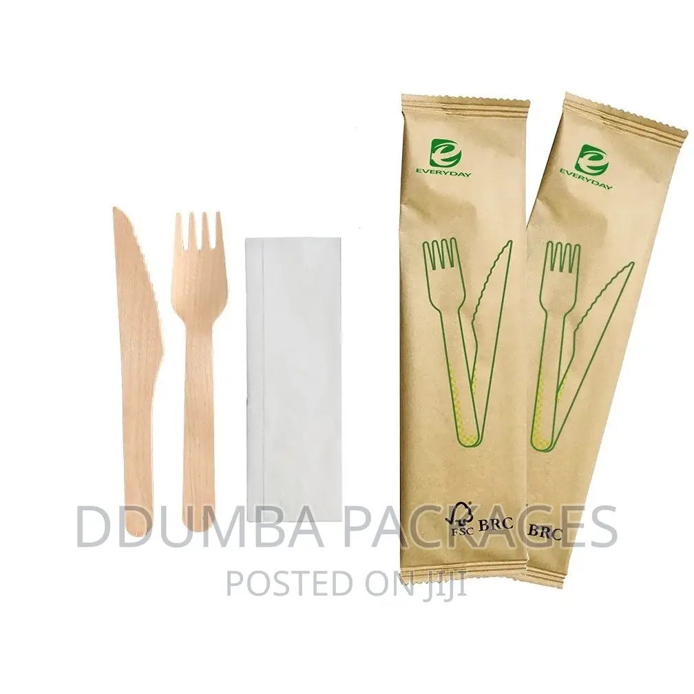 Wooden Camping Fork,Knife and Spoons Set of 50pcs