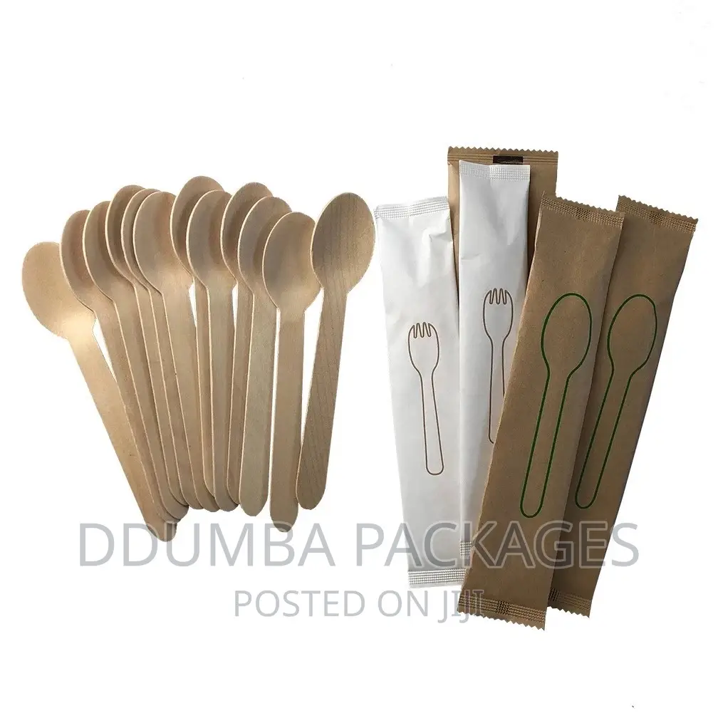 Wooden Camping Fork,Knife and Spoons Set of 50pcs