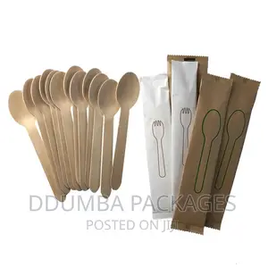 Wooden Camping Fork,Knife and Spoons Set of 50pcs