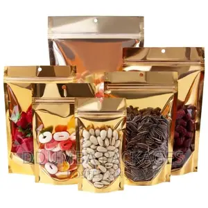 1kg Golden High Quality Zipper Bags Per 100 PCS
