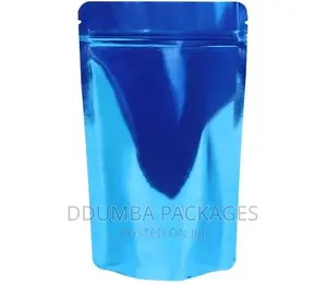 100 Gram Brown and White Zipper Bags Per 100pcs